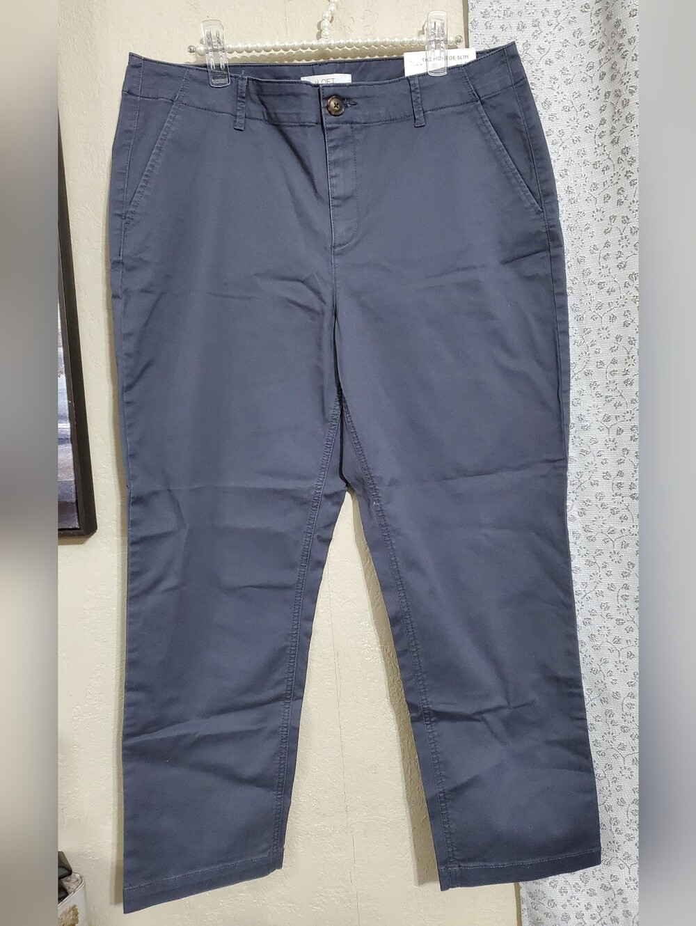 LOFT Men's Navy Blue Straight Chino Pants